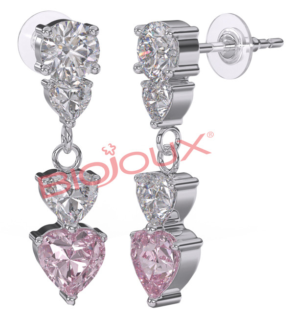 Image of Bjt333 orecchini donna rose ss cod085