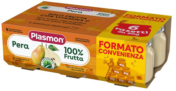 Image of Plasmon omogeneizzato pera 6 vasetti da 80g cod085