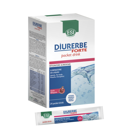 Esi Diurerbe Forte pocket drink al melograno diuretico e drenante 24 stick