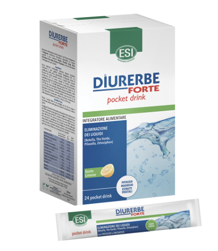 Esi Diurerbe Forte pocket drink al limone diuretico e drenante 24 stick