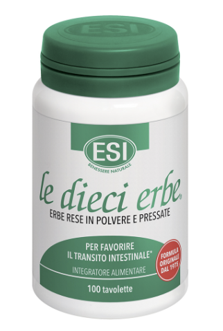 Image of Esi Le Dieci Erbe per favorire le funzioni intestinali e combattere la stitichezza 100 tavolette cod085