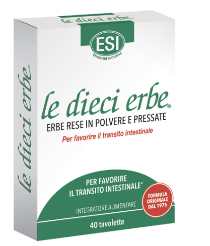 Image of Esi Le Dieci Erbe per favorire le funzioni intestinali e combattere la stitichezza 40 tavolette cod085