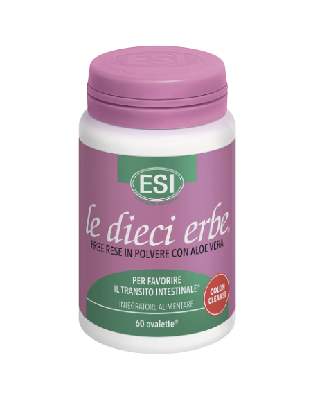 Esi Le Dieci Erbe Colon Cleanse per la regolarità intestinale 60 ovalette