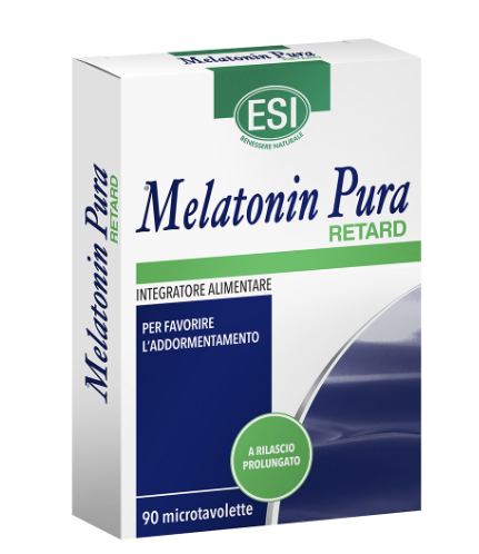 Esi Melatonin Pura Retard a rilascio prolungato per favorire l'addormentamento 90 microtavolette