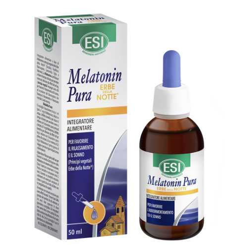 Esi Melatonin Pura Erbe della Notte gocce per favorire il rilassamento e il sonno 50ml