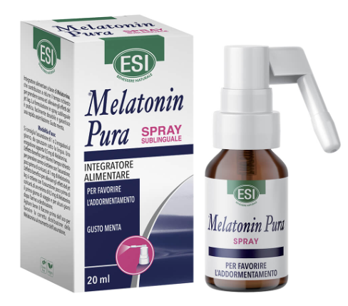 Image of Esi Melatonin Pura spray per favorire l'addormentamento gusto menta 20ml cod085
