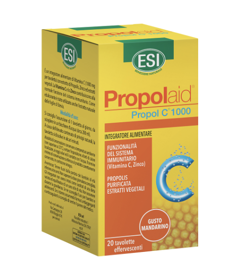 Image of Esi Propolaid Propol C 1000 per la funzionalità del sistema immunitario 20 tavolette effervescenti cod085