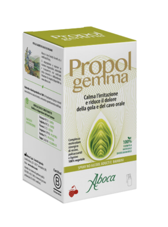 Image of Propolgemma spray no alcool per calmare l'irritazione e ridurre il dolore della gola 30ml cod085