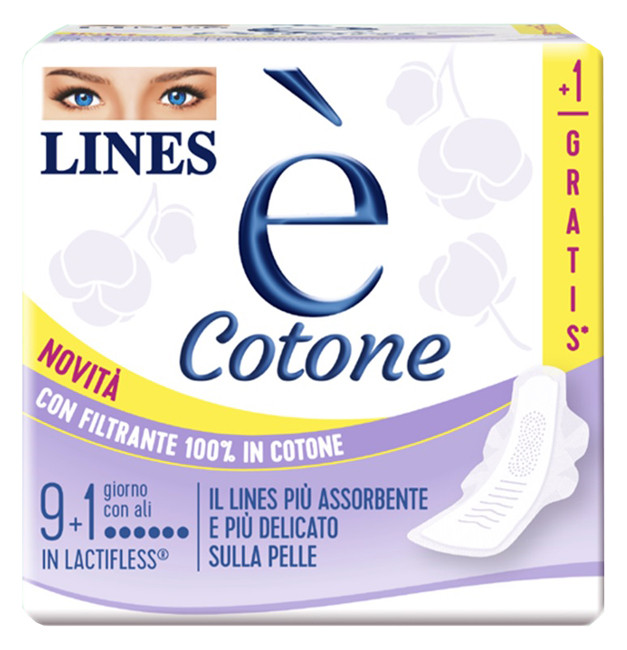 Lines e' cotone ali 9+1pz