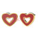 Bjt715 orecchini red heart gp