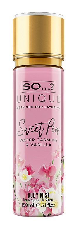 So unique sweet pea body mist