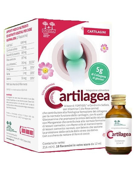Cartilagea salugea integratore per il benessere articolare 18 flaconcini da 12ml