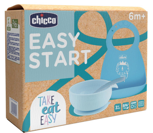 Image of Ch set pappa sil 6m+ azzurro cod085