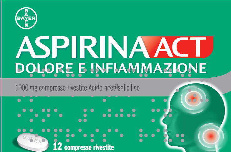 Image of Aspirinaact dol inf 12 compresse 1g cod085