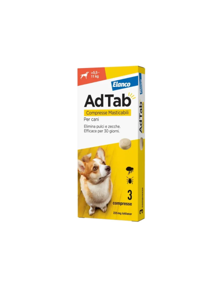 Adtab 3 compresse 225mg cani 5,5-11kg