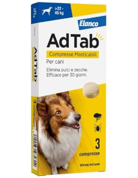 Adtab 3 compresse 900mg cani 22-45kg