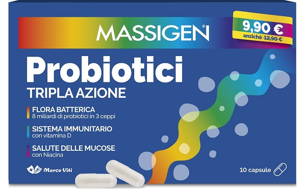 Image of Massigen probiotici 10 capsule 24os cod085