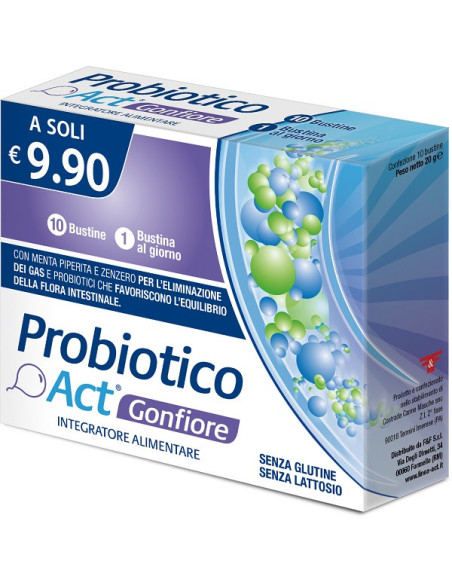 Probiotico act gonfiore 10 bustine