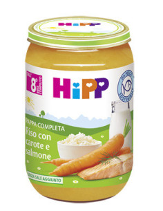 Hipp riso carote/salmone 220g