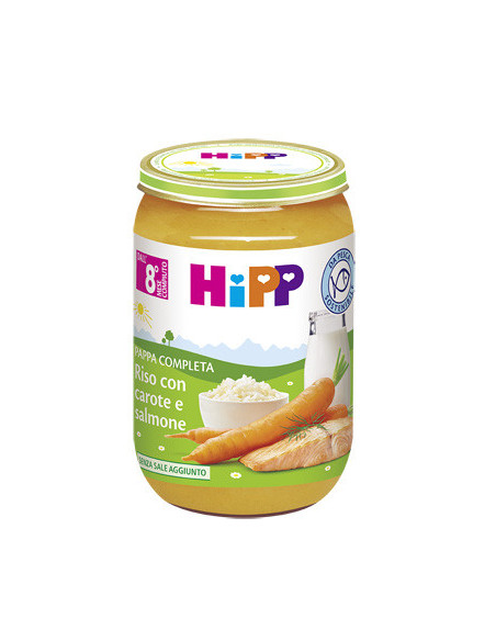 Hipp riso carote/salmone 220g