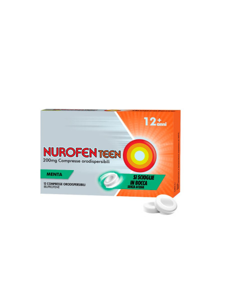 Nurofenteen 12 Compresse Orodispersibili 200 mg gusto menta