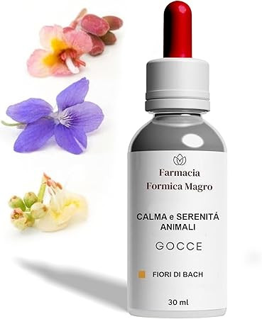 Fiori di Bach Gocce 30 ml Rimedio Naturale per Cani e Gatti Iperattivi e Agitati