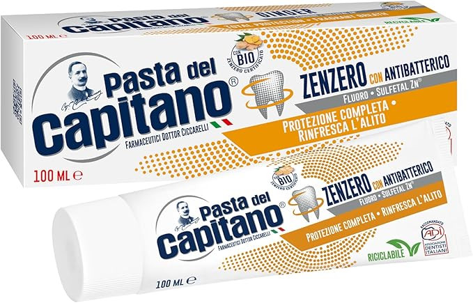Pasta del capitano dentifricio allo zenzero con antibatterico 100ml