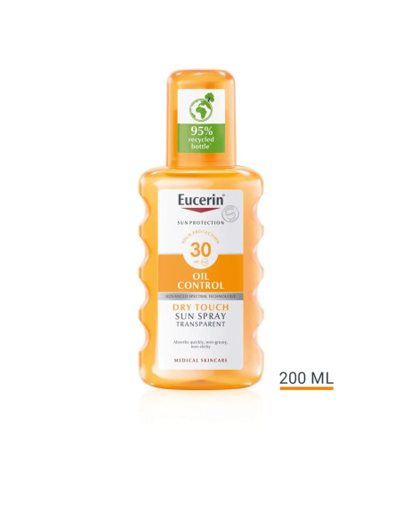 Eucerin Sun Protection Sensitive Protect spray corpo solare trasparente per pelle sensibile SPF30 200 ml