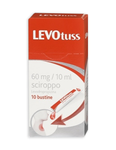 Levotuss sciroppo 10 bustine 60mg/10ml