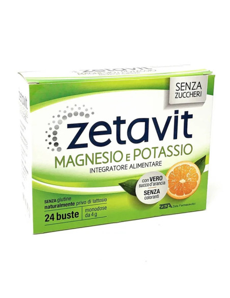 Zetavit magnesio e potassio senza zuccheri 24 bustine