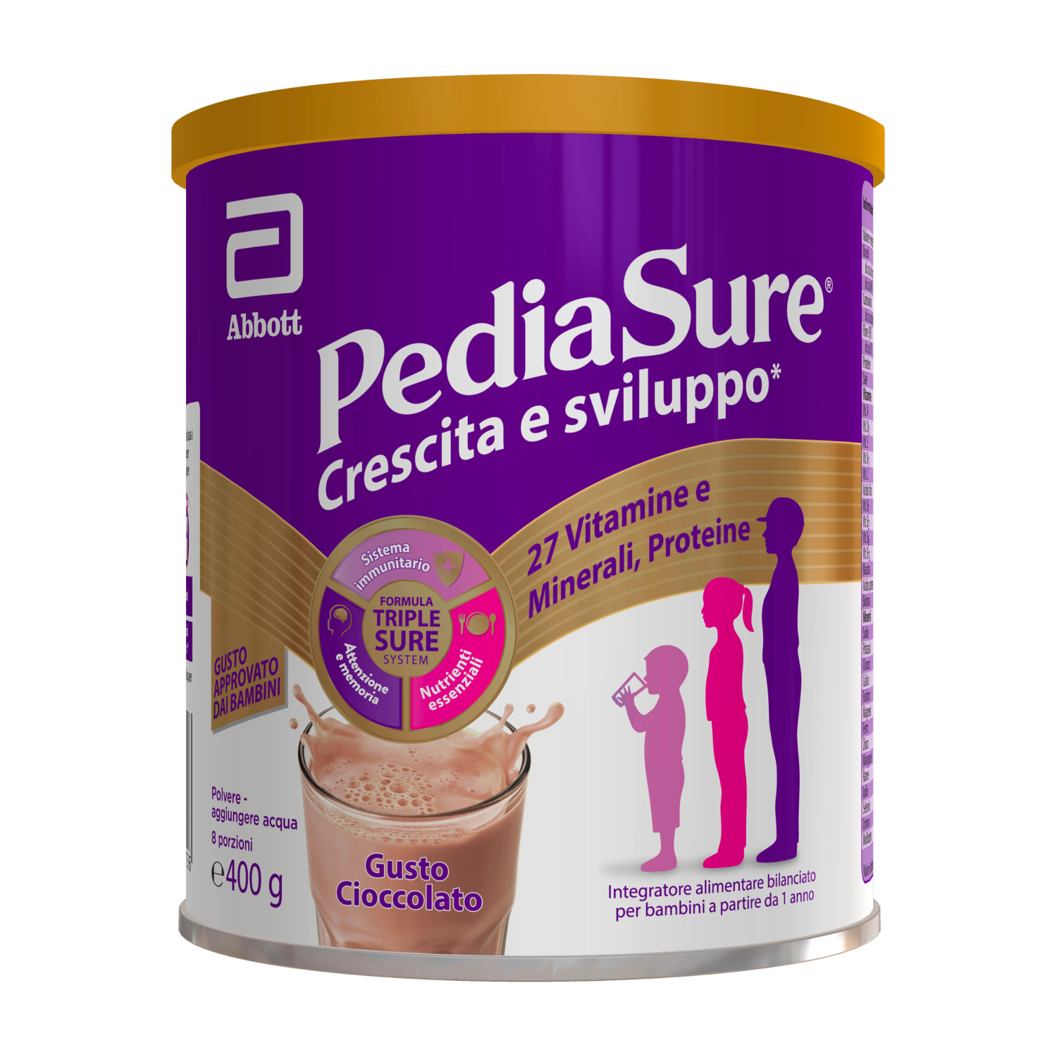 Pediasure crescita & sviluppo rinforza cioccolato 400g