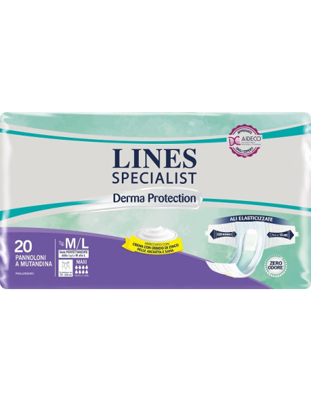 Lines sp derm pan maxi m/l20pz