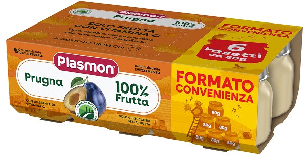 Plasmon omogeneizzato prugna 6 vasetti da 80g