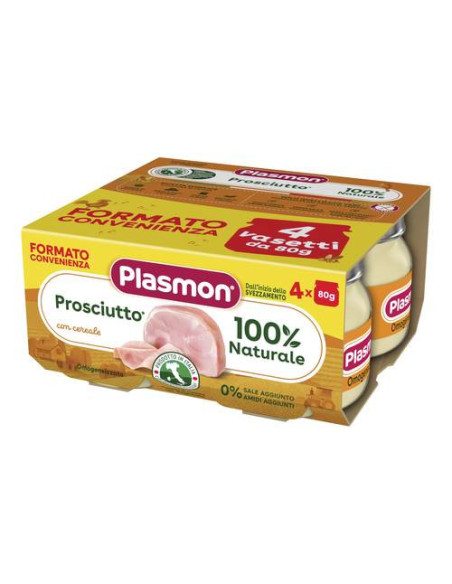 Plasmon omogeneizzato prosciutto 4 vasetti da 80g