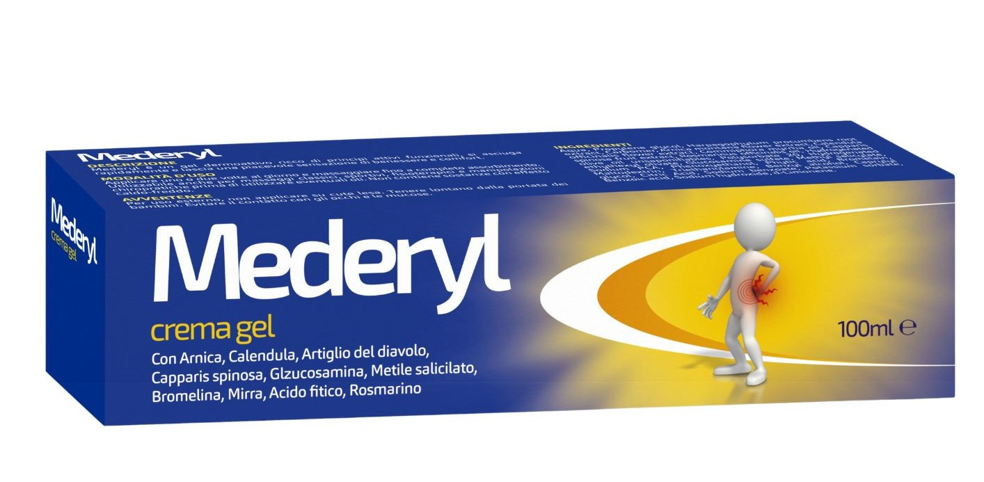 Mederyl gel lenitivo con estratti naturali per contusioni o dolori muscolari 100ml