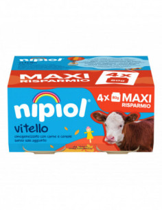 Nipiol omogeneizzato vitello 4 vasetti da 80g