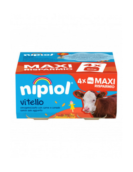 Nipiol omogeneizzato vitello 4 vasetti da 80g
