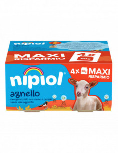 Nipiol omogeneizzato agnello 4 vasetti da 80g
