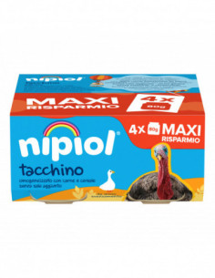 Nipiol omogeneizzato tacchino 4 vasetti da 80g