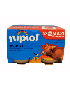 Nipiol omogeneizzato manzo 4 vasetti da 120g