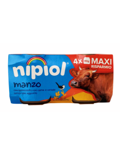 NIPIOL OMOGENEIZZATO MANZO 4VASETTIX80G - Clubfarma