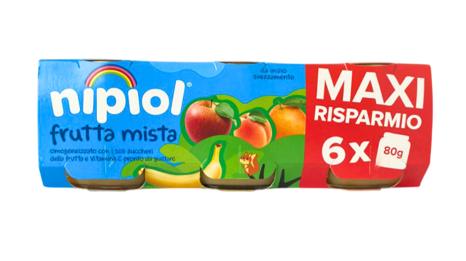Nipiol omogeneizzato frutta mista 6 vasetti da 80g