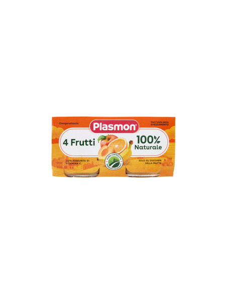 Plasmon omogeneizzato 4 frutti 2 vasetti da 80g