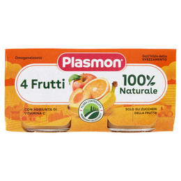 Plasmon omogeneizzato 4 frutti 2 vasetti da 80g