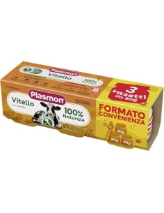 Plasmon omogeneizzato vitello 3 vasetti da 80g