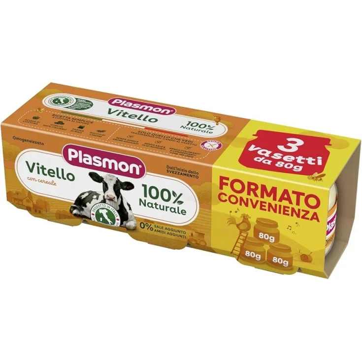 omogeneizzato vitello 3 vasetti da