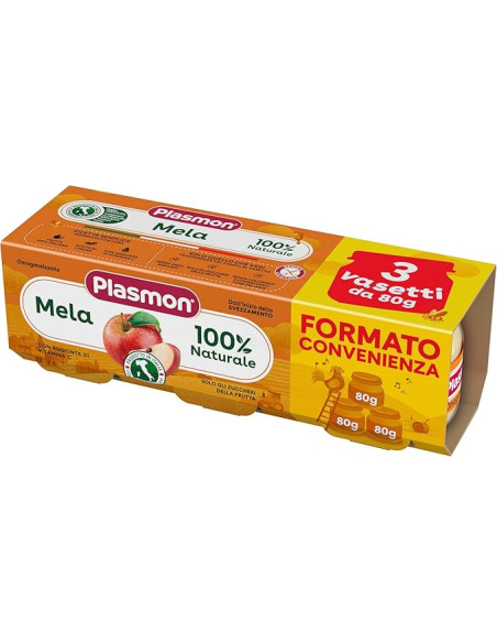 Plasmon omogeneizzato mela 3 vasetti da 80g