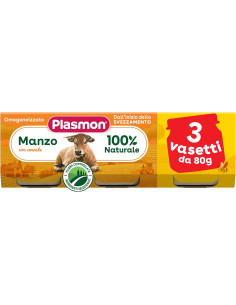 Plasmon omogeneizzato manzo 3 vasetti da 80g