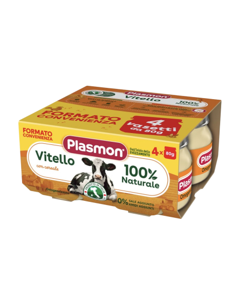 Plasmon omogeneizzato vitello 4 vasetti da 80g