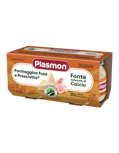 Plasmon omogeneizzato formaggino e prosciutto 2 vasetti da 80g